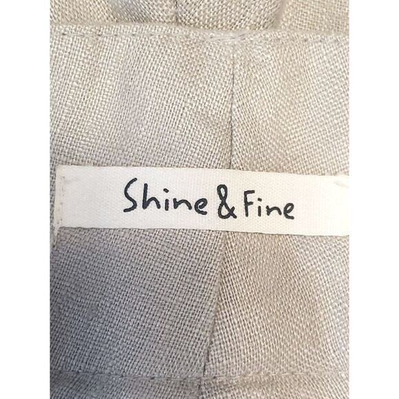 Shine & Fine Beige Linen Short Shorts Size Large - Picture 2 of 7